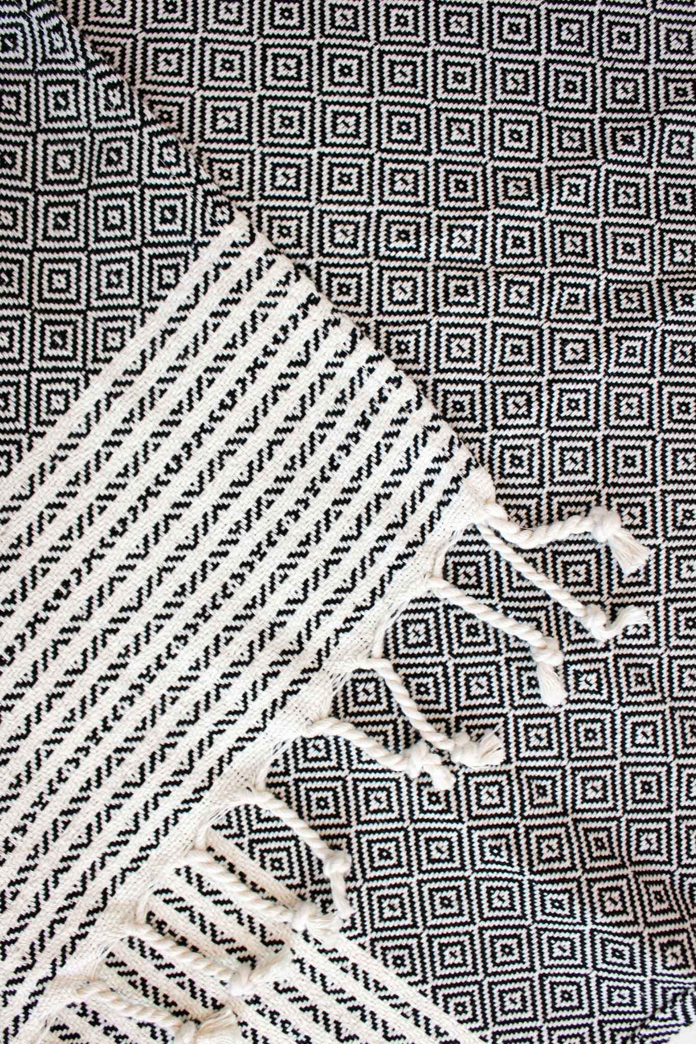 BLACK | Bohemian Single Hand Towel